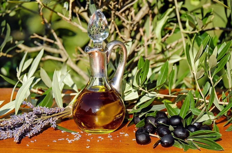 Olive oil in a kitchen